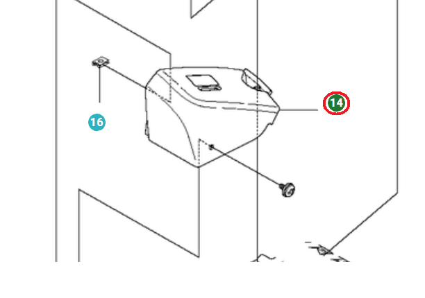 Reglagekåpa i gruppen Reservdelar Gräsklippare / Reservdelar Jonsered Åkgräsklippare / Reservdelar Jonsered FR 2216 MA 4x4 hos Gräsklipparbutiken (5040597-02)