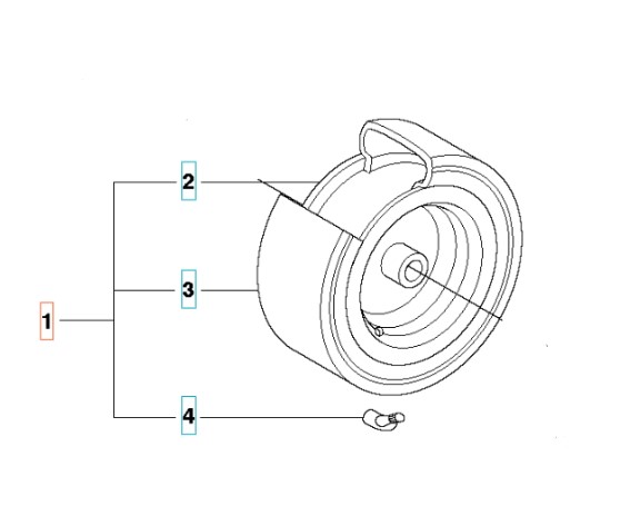 Hjul R111B, R111B5, R112C, R112C5, R112iC i gruppen Reservdelar Gräsklippare / Reservdelar Husqvarna Rider / Reservdelar Rider 112C5 hos Gräsklipparbutiken (5255847-01)