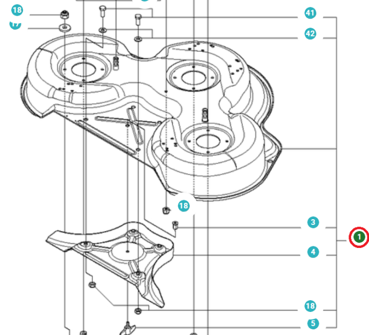 Deck Shell Assy Combi 94 Blac i gruppen Reservdelar Gräsklippare / Reservdelar Jonsered Åkgräsklippare / Reservdelar Jonsered FR 2216 MA 4x4 hos Gräsklipparbutiken (5812374-08)