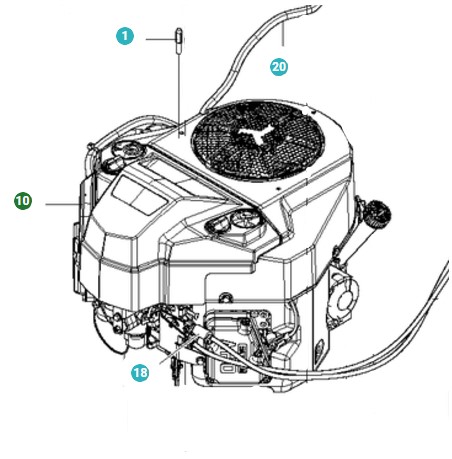 MOTOR KAWASAKI FS651V i gruppen Reservdelar Gräsklippare / Reservdelar Husqvarna Rider / Reservdelar Rider 420 TSX AWD hos Gräsklipparbutiken (5906368-01)