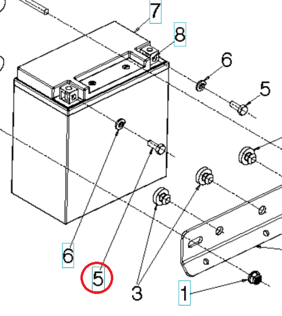 Bolt External Hexagon Head M 6 i gruppen Reservdelar Gräsklippare / Reservdelar Husqvarna Trädgårdstraktorer / Reservdelar Husqvarna TC 138 hos Gräsklipparbutiken (5963201-01)