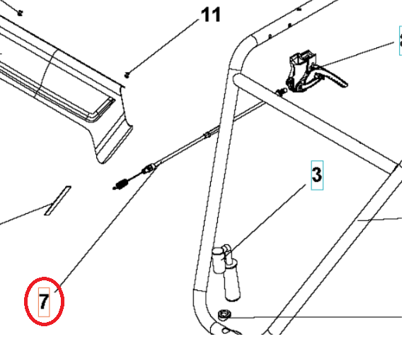 Clutch Cable Lg1250 i gruppen  hos Gräsklipparbutiken (5986764-01)