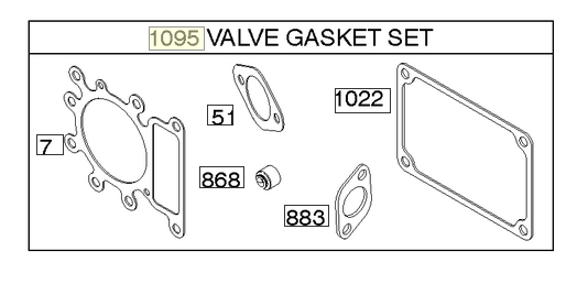 Packning-Ventil Sats i gruppen Reservdelar Gräsklippare / Reservdelar Briggs & Stratton hos Gräsklipparbutiken (794152)