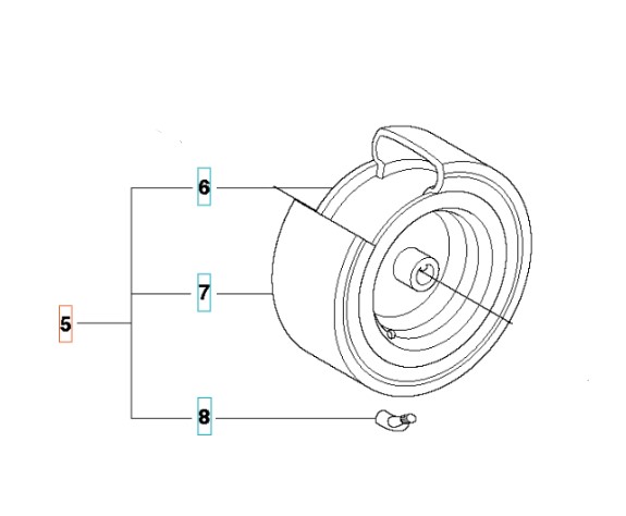 Hjul bak R111B, R111B5, R112C, R112C5, C112iC