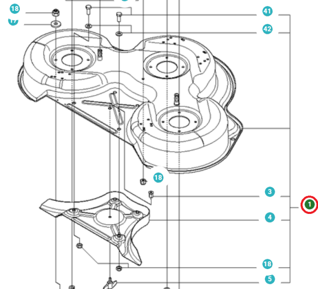 Deck Shell Assy Combi 94 Blac